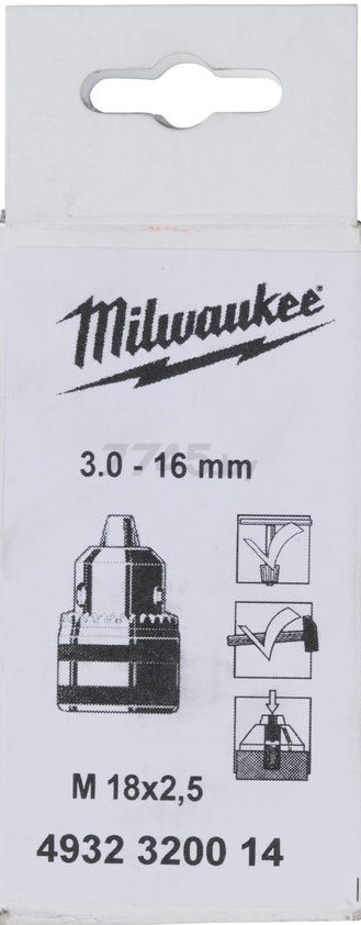 Патрон зубчатый 16 мм М18х2,5 MILWAUKEE (4932320014) - Фото 2